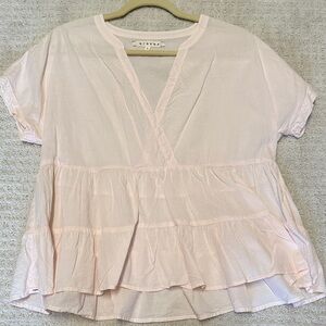 XiRENA Light Pink Tiered Blouse